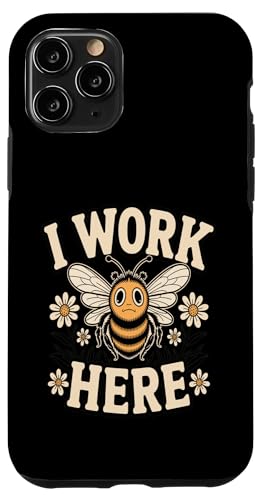 I Work Here Bee Workplace ���[���A ���p �X�}�z�P�[�X iPhone 11 Pro �p