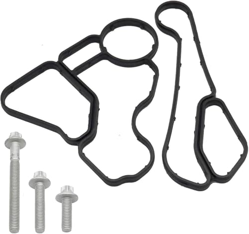 Image of Oil Filter Housing Gasket Oil Filter Housing Bolt Seal Kit Compatible with BMW 1 SERIES M 128i 135i 323i 325xi 328i 328xi 330i 330xi 335i 530i 535i M2 X4 X5 X6 Z4,Replace for 11428637821 11428637820