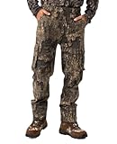 Realtree Men's Timber Camo Hunting Pants, Durable Cargo Pants with 6-Pocket, Comfort Fit, Men's Outdoor Pants, Size 2XX