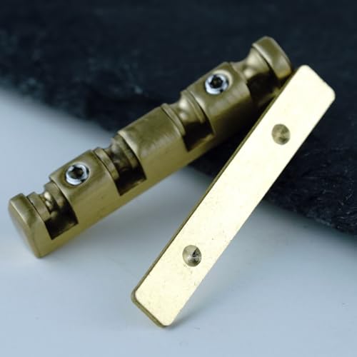 Guyker 4 String Bass Guitar Nut, Height Adjustable 38mm Brass Roller Nut Split Regulation Replacement Parts, 38 * 6MM*7MM - Thumbnail 5