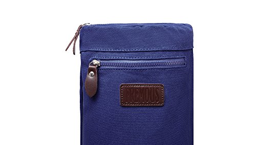 FREMOUS Yoga Mat Bag,Full-zip Exercise Yoga Mat Carrier Bag - Double Storage Pocket,Easy Access Zipper, Adjustable Shoulder Strap and Handle,Fits Most Mats(Dark blue)