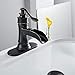 Waterfall Bathroom Faucet Oil Rubbed Bronze Sink with Pop Up Drain Stopper Faucets Single Hole Rustic Vanity Farmhouse Overflow One Handle Bath Black Commercial Assembly by Homevacious