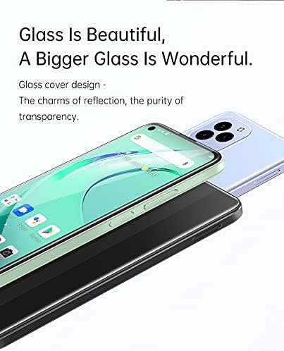 OUKITEL Mobile Phone Unlocked C21 PRO, Full Glass Design, 4GB+64GB, 256GB External SD, 21MP Triple Rear Camera, Android 11 Dual SIM Smartphone, 6.39 HD+ Display, Fingerprint Face ID GPS WIFI Green