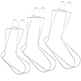 UPTTHOW 6Pcs Metal Sock Blockers for Knitting for Adults, Sock Drying Hanger of Small, Medium, Large for Knitting & Crochet Socks