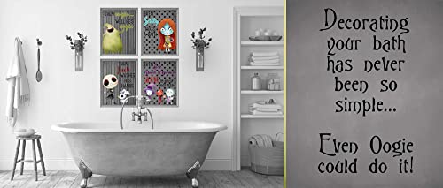 Even A Nightmare Will Brush Teeth Take A Bath Wash Hands Bathroom Character Wall Art Decor Prints Jack Sally Before Christmas Poster Signs #TOP1