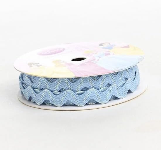 Light Blue 1/4" RIC Rac Decorative Trim with Metallic Silver Accent for CRA