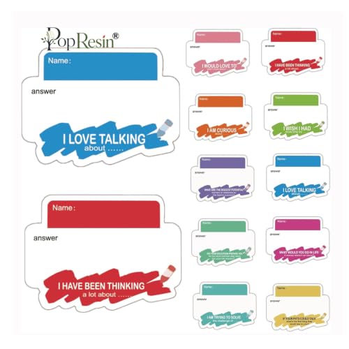 4 x 3 Inch 200 Pcs Connect Name Tag Stickers Conversation Starter Name Tags