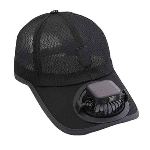 Gorra De Béisbol Transpirable con Ventilador Solar, Sombrero Solar Ajustable De 180 Grados con Ventilador, Gorros Transpirables De Enfriamiento De 3 Velocidades para Pescar Jardinería