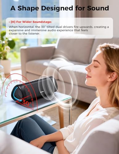 BolaButty Bluetooth Speaker with HD Sound, Portable Wireless, IPX5 Waterproof, Up to 20H Playtime, TWS Pairing, BT5.3, for Home/Party/Outdoor/Beach, Electronic Gadgets, Birthday Gift (Black) - Image 7