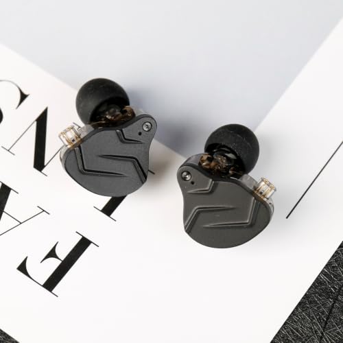 Miniatura 8 de Yinyoo Kz Zsn Prox - Auriculares In-Ear Monitor Armadura Equilibrada, Tecnología Híbrida 1dd 1ba, Cómodos Con Cancelación De Ruido De Oído Para Teléfono Celular Android Mp3 4 Sin Mic,Negro
