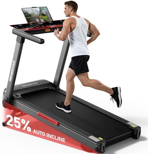 Treadmill for Home with 25% Auto Incline - 8.5MPH Max Speed, Extr...