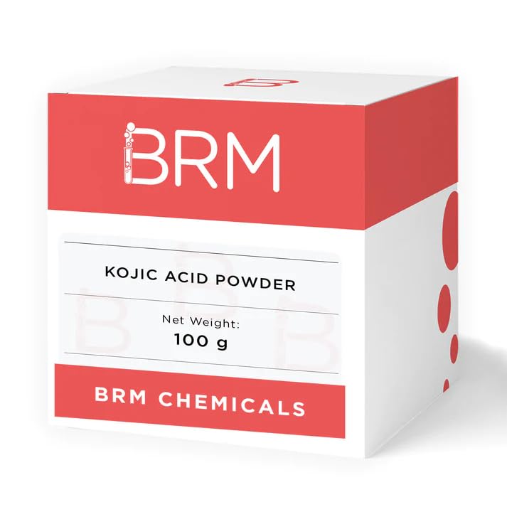 BRM Chemicals Kojic Acid Powder - 100 Grams For Skin Whitening Facemask, DIY Beauty Products, Make Up, Cosmetics, Soap Making & Personal Care For Face, Hair, Body
