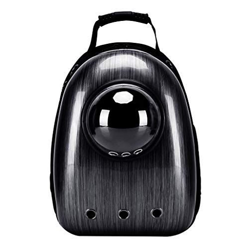 Kaka Petit Sac à Dos pour Animal Domestique, Sac à Dos Respirant, Tissu Oxford Confortable, Cabine de Transport pour Chiens, Chats Noir Noir 30 x 22 x 43cm