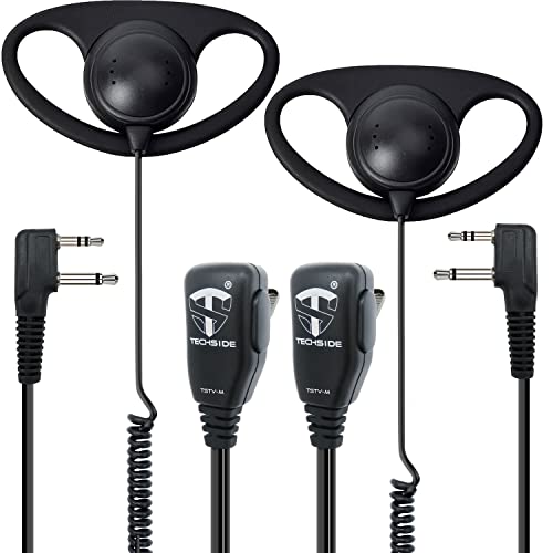Microphone PTT 2 broches TechSide pour sécuriser les tournages TV avec radios Midland G9 Pro