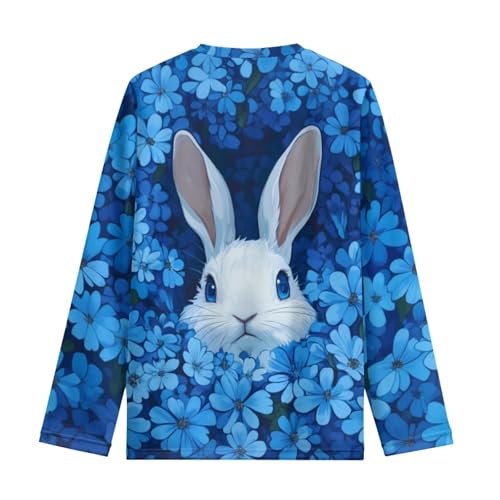 Image of Girls Cartoon Print Long Sleeve Graphic Tee Casual Crew Neck T-Shirts for 3-16 Years Little Girls
