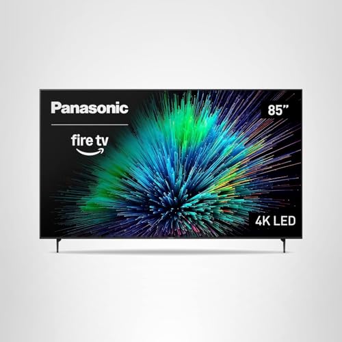 Panasonic W70 Series (2025 Model) 85" LED 4K Ultra HD Smart Fire TV, Press & Ask Alexa, Apple AirPlay, HDR10+, HDMI 2.1, and Bluetooth Support - 85W70BP