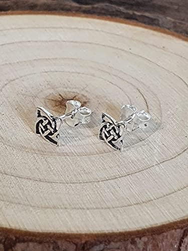 Irish Celtic Knot Sterling Silver Stud Earrings/Ear Studs for Women/Teenage/Girls - 925 Sterling Silver - Unusual Irish Jewellery