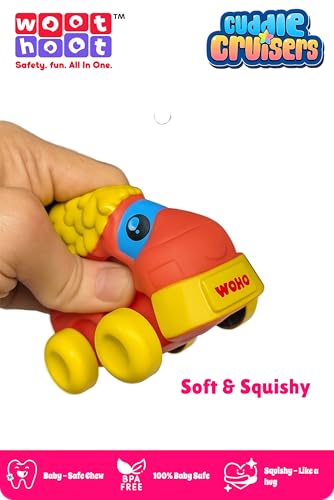 Image of Soft, Safe & Scented Car for Toddlers 1-3 Years BPA-Free, Chewable PVC Vehicle, Sensory, Motor Skill Development, Food Grade Toy, Baby Car Toys 6-12 Months+, One-Piece Design Infant Toys