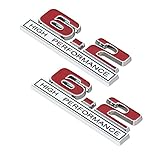 Pair Set 6.2 High Performance Logo Emblem Engine Badge 3D Decals Stickers Cars Trucks Chrome Black Red