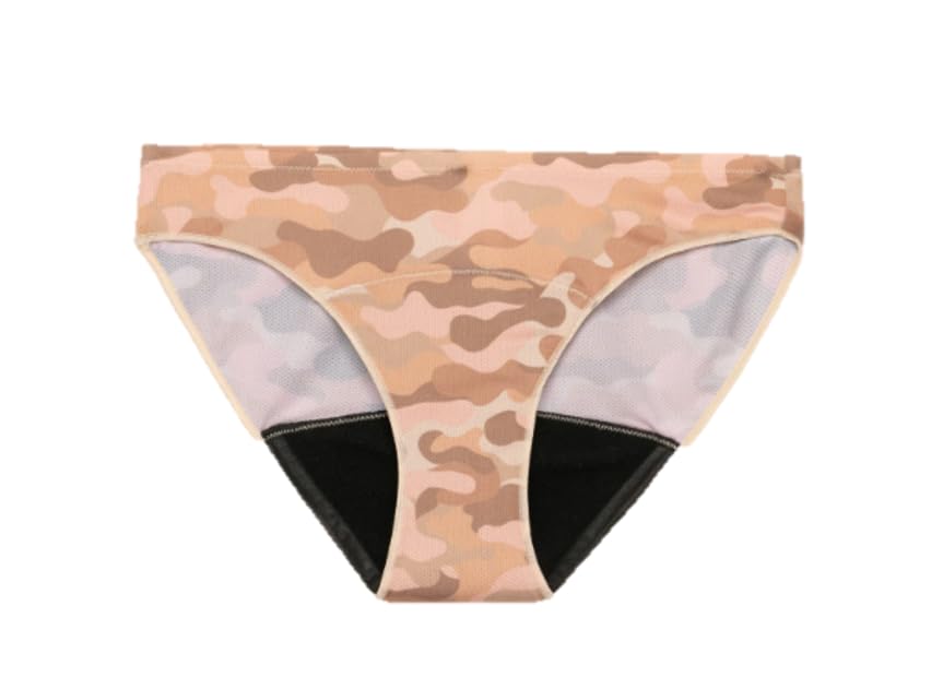 Thinx Teens Period Underwear Bikini-Style Period Panties for Teens Holds Up to 12 Regular Tampons Leakproof Reusble and Controls Odor Desert Camo X-Large