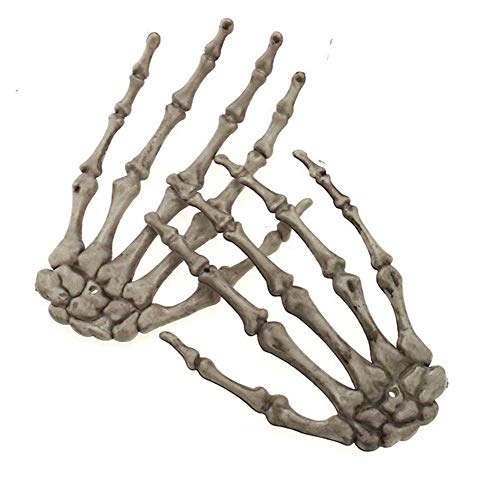 Aweilan Halloween Skeleton Hands -Fake Human Hand Bone Realistic Life Size Zombie Party Terror Scary Props Decorations