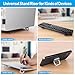 Yipinve Mini Laptop Stand, Portable Laptop Stand, Foldable & Lightweight Ergonomic Riser with Ventilated Cooling, Sleek Computer Notebook Holder Fits Keyboards &10-17.3 Inch Laptops, Black