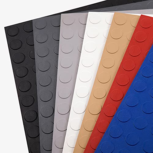 Incstores 4.5Mm Thick Flex Nitro Interlocking Garage Floor Tiles | Flexible Plastic Flooring For A Stronger And Safer Workshop, Shed, Or Trailer | Coin-Top, Dark Gray, 8 Pack #TOP7