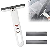 Fragraty Portable Mini Mop Self-Squeeze Desktop Sponge Mop, Hand Wash-Free Absorbent Mops with 2 Rep