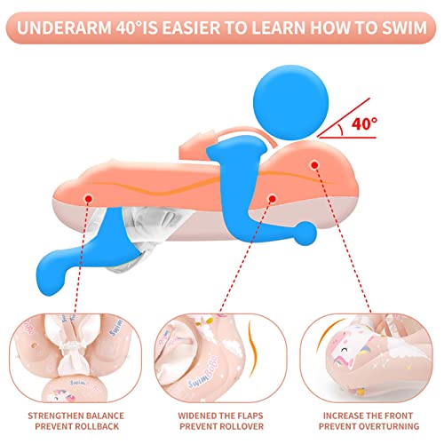 Bóia de natação para bebê com dossel, 2022 Upgrade Assento de Piscina com Dossel Anti-UV destacável,