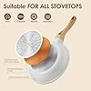 SENSARTE Nonstick Ceramic Cookware Set, 23 PCS Pots and Pans Non Toxic, PFAS & PFOA Free, Non Stick Healthy Kitchen Cooking Set with Stay-Cool Handles, White #5