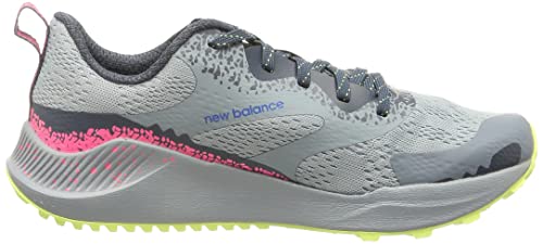 New Balance Girls Dynasoft Nitrel V5 Lace-Up Trail Running Shoe, Starlight/Neon Pink/Bright Lapis, 4 Big Kid #TOP5