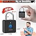 Eseesmart Fingerprint Locker Lock with Code, Combination Padlock Smart Fingerprint Biometric Keyless Combo Lock Waterproof for Outdoor Fence Gate Shed Gym School Locker Storage