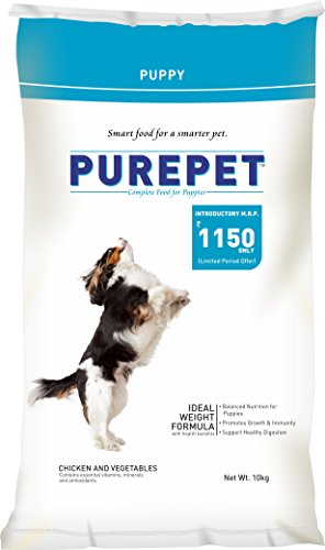 Image of Purepet Chicken and Vegetables Adult Dog Food, 9 kg & Chicken & Vegetables Puppy Dog Food, 10kg
