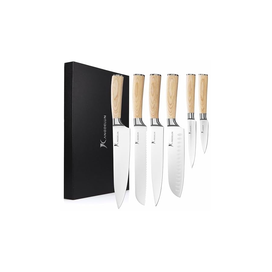 6-PCS-Chef-Knife-Set-with-Gift-Box-Ultra-Sharp-Kitchen-Knives-Ergonomic-Wood-Handle kangdelun 6 PCS Chef Knife Set with Gift Box, Ultra Sharp Kitchen Knives, Ergonomic Wood Handle
