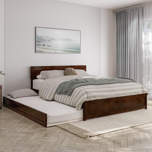 AFI Wesley Queen Platform Bed with Trundle