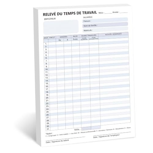 BIROYAL Arbeitszeit-Tracker, A4
