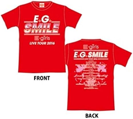 Amazon E Girls Live Tour 16 E G Smile E G Smile ツアーtシャツ レッド Mサイズ アイドル 芸能人グッズ 通販