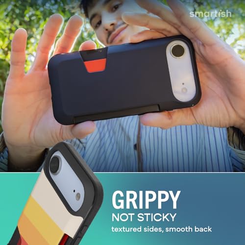 Smartish® iPhone Air Wallet Case - Wallet Slayer Vol. 1 [Slim + Protective] Credit Card Holder - Drop Tested Hidden Credit Card Slot Cover for Apple iPhone Air - Striped Up by Smartish - Used condition - Image 6