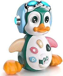 MOONTOY Giochi Musicali Bambini 1 Anno per Gattonare con Musica e luci, Pinguino per Neonati 6-12 Mesi, Regali di Compleanno Educativi Precoci 6 9 12 24 Mesi più