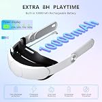 Bracelet de tête de batterie compatible avec Meta Quest 3 & 3S 10000mAh - Batterie Pack Soft Elite Strap pour le poids d'équilibre - Étendre le temps de jeu, améliorer l'immersion, les accessoires de batterie à charge rapide