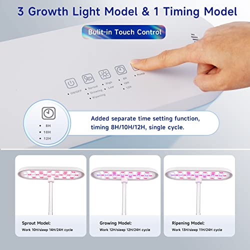 Hydroponics Growing System 8 Pods, Indoor Herb Garden, Plant Growing Gardening Kit, 25W 3 Color Plant Growth Light, Smart Cycle Timing Function, Up To 7In Height, Gift For Family Home Kitchen #TOP2