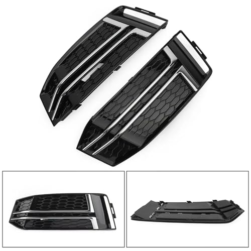 Calandre antibrouillard pour A4 B9 16-18 grilles avant chromées nid d'abeille - 5