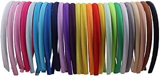 Candygirl Girls' DIY Satin Covered Girls Headbands 1cm Width 36cm Circle Size
