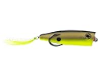 SNAG PROOF Zoo Pop Topwater Lure | Weedless Design for Bass Fishing | Chartreuse Shad, 3/8 oz.
