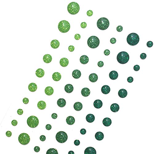 Daybreak Craft (Pack Of 10) 60Pcs/Sheet Round Assorted Size Self Adhesive Glitter Enamel Dots #TOP2