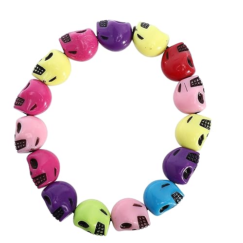 Bracelet crâne robuste en acier inoxydable qui ne noircit pas