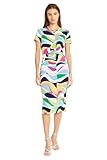 Donna Morgan Twist Detail Summer Comfortable, Lightweight Casual Dresses for Women, Soft White/Jade, 8