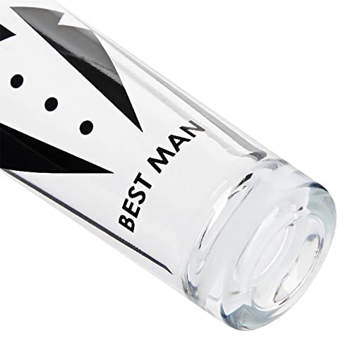 BLUE PANDA Bachelor Party Shot Glasses - 5 Count, 2 Oz, Clear & Black Tuxedo Design - Groomsmen Shot Glass Set for Groom Squad, Heavy Base for Tequila, Vodka & Whiskey - Thumbnail 7