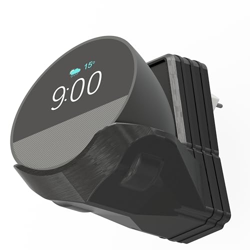 Suporte Novo Echo Spot com Alexa 2024 Parede esconde fios - Preto