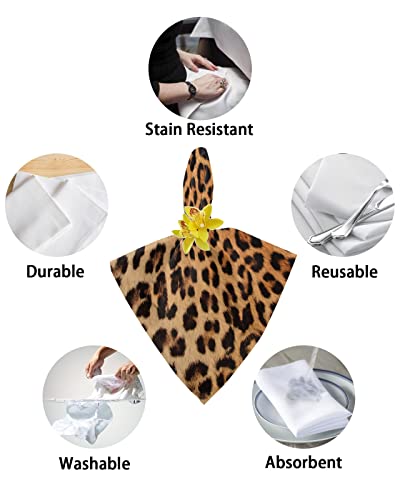Servilletas de Tela Leopardo 20x20 Pulgadas Pack 6 miniatura 6